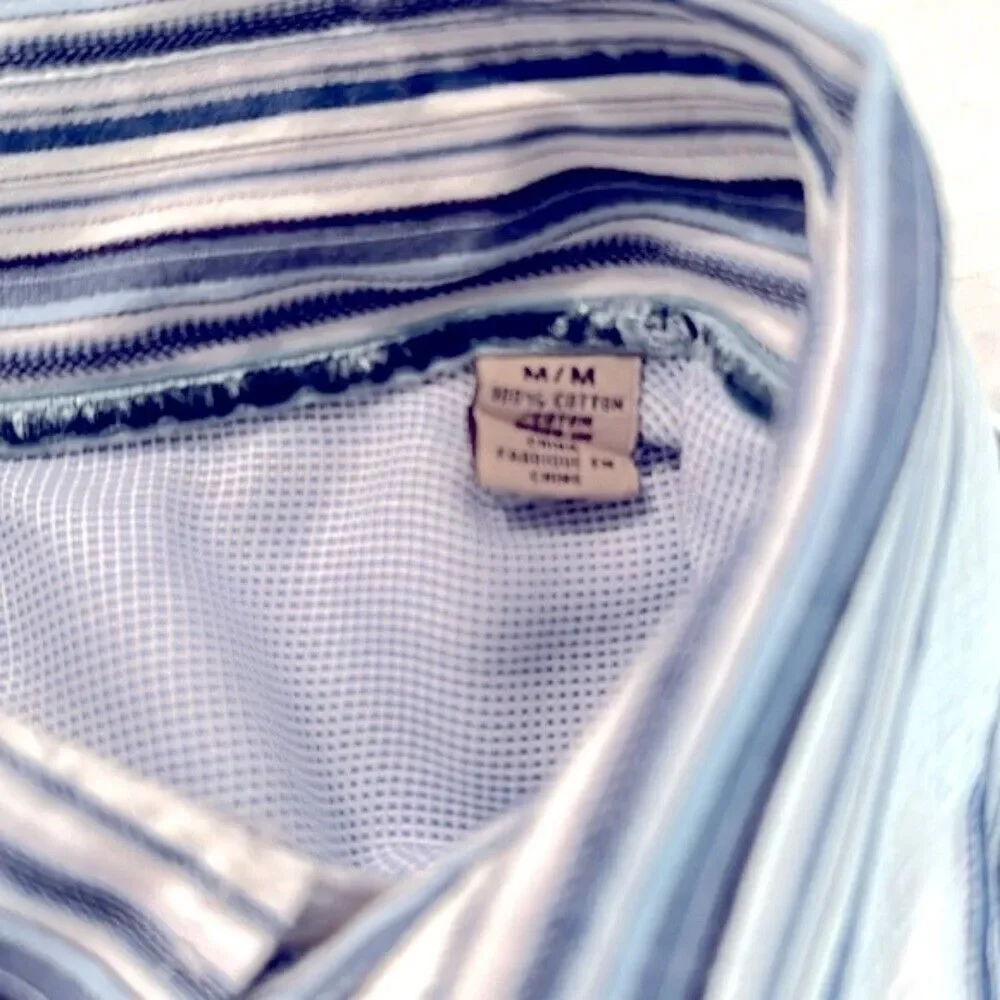Tommy Bahama Jeans Men's Long Sleeve Cotton Button Down Striped Size Medium - Picture 3 of 6